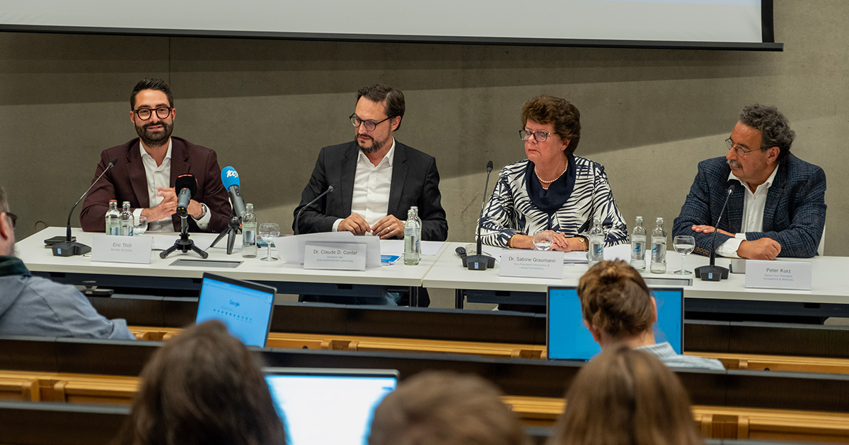 (v.l.n.r.) Eric Thill, Claude D. Conter, Sabine Graumann, Peter Kurz