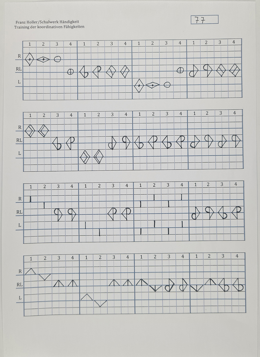A unique partition: each symbol represents a specific hand gesture.