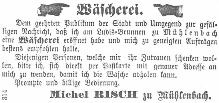 Parue le 27 mars 1884 dans le « Luxemburger Wort »