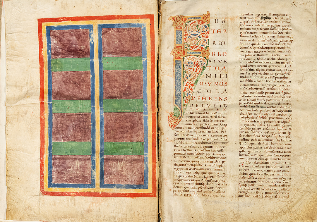 La Bible géante de Saint-Maximin (BnL, Ms 1000, fol. 1v et 2r)
