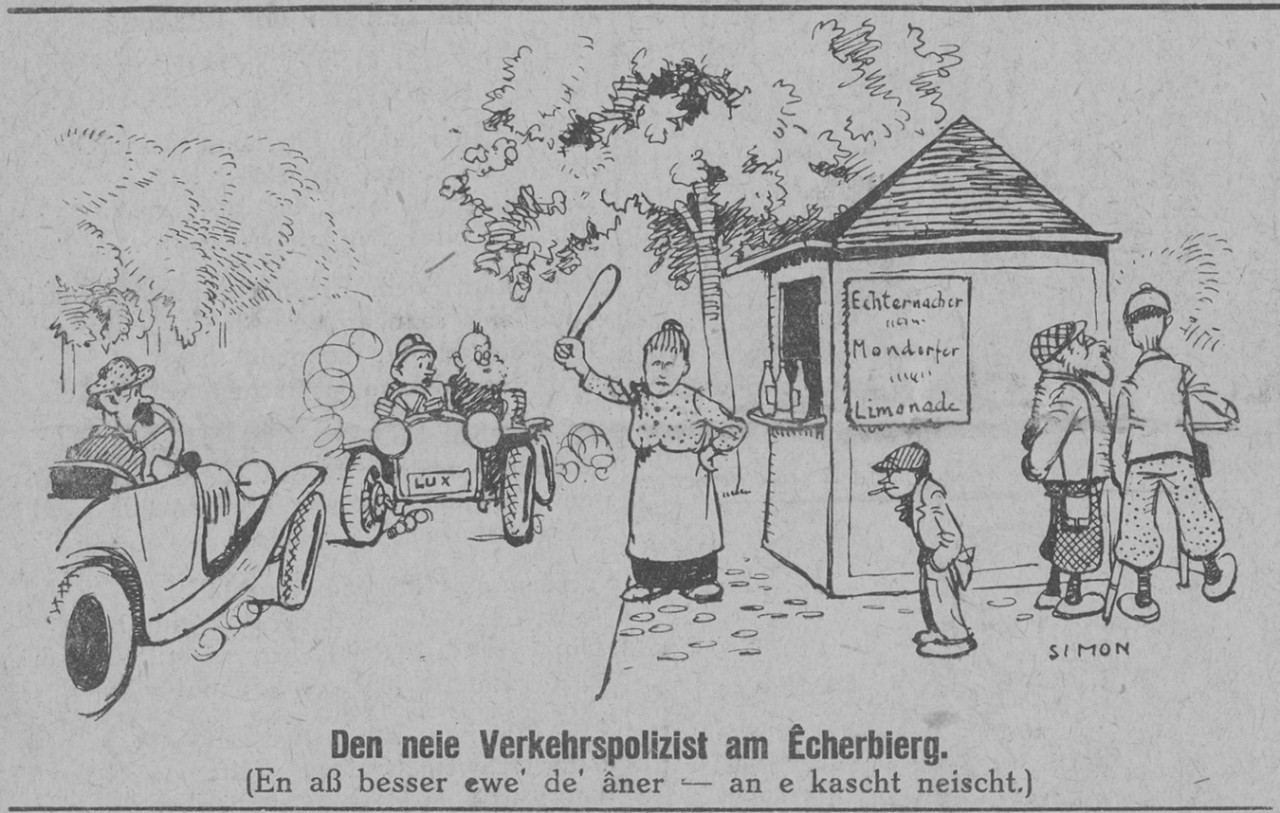 Karikatur aus „De Gukuk“, 07.07.1928, S. 1.