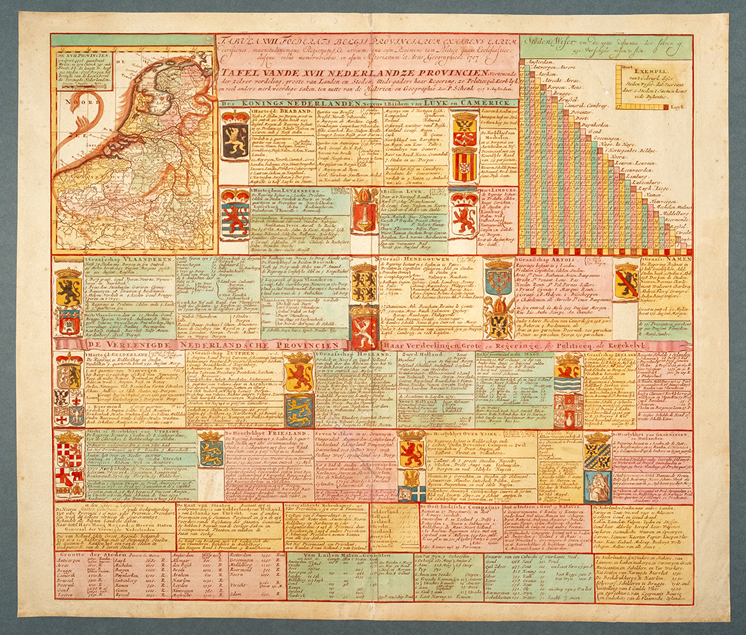 Koffergravure publizéiert vum Peter Schenk, 1707, 48 x 55 cm